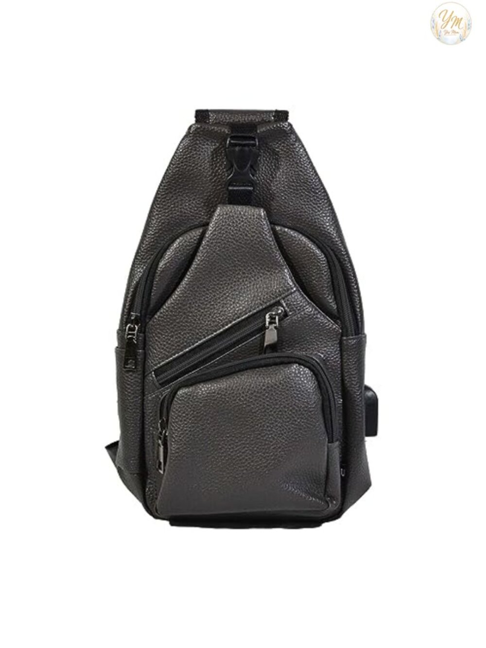 Anti-Theft Crossbody Bag for Travel, Faux Leather, USB Port